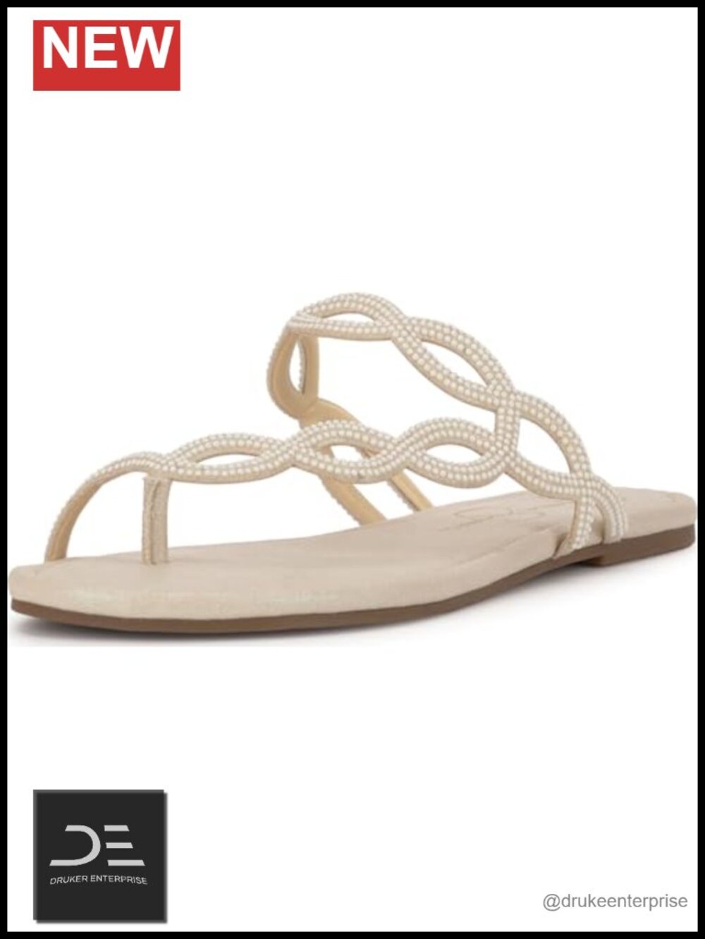 Women's Slingback Flat Sandals with Polyester Upper, Open Round Toe